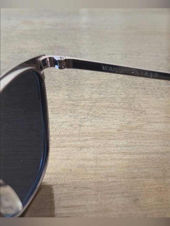 Warby Parker Campbell Silver & Tortoise Frame Sunglasses and Navy Case